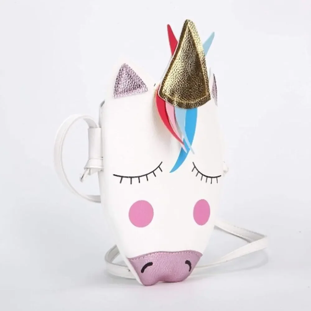 Unicorn Kids Crossbody, White, Pink, Gold & Blue